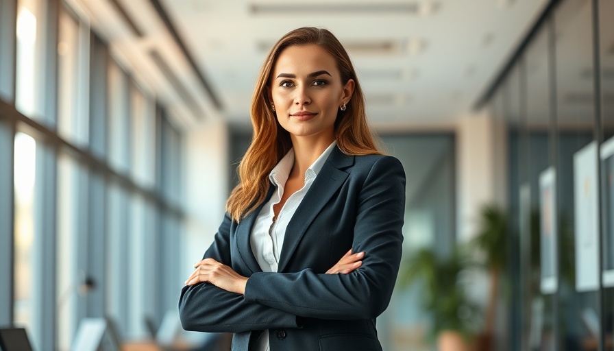 Professional woman in an office, financial planning context.