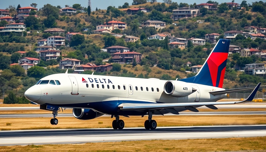 Delta plane on runway amid economic uncertainty backdrop.