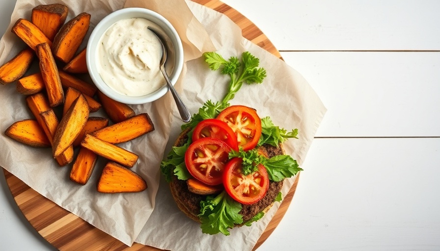 Nutritious meal of sweet potato wedges and veggie burgers for weight loss news.