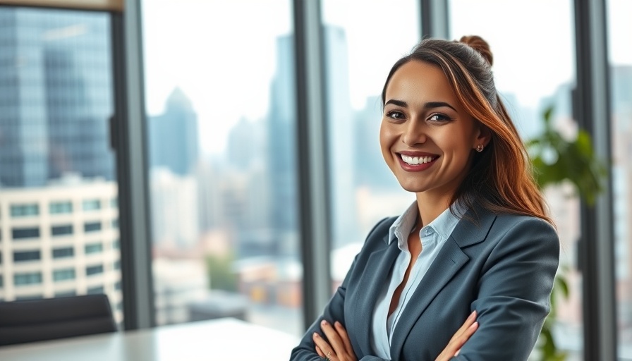 Confident woman in office representing role of internships in financial planning.