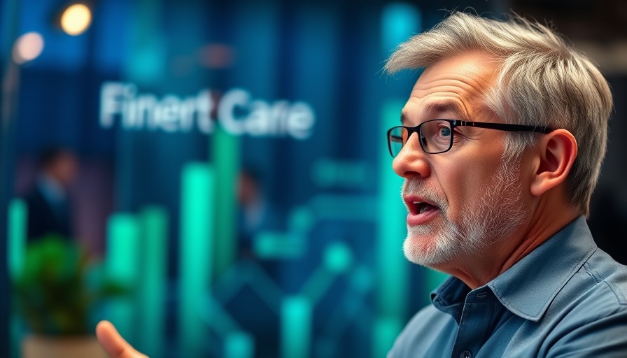 Mature man discussing financial planning growth strategies energetically.