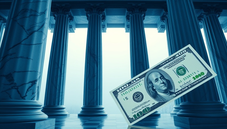Composite image of a building and dollar bills, financial planning theme.
