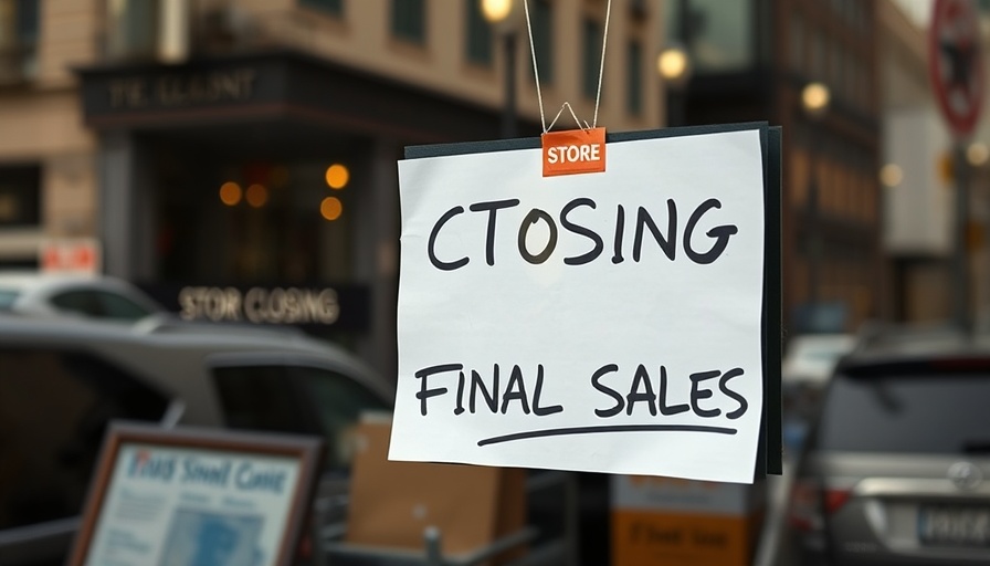 Impact of tariffs on small businesses illustrated by store closing sign.