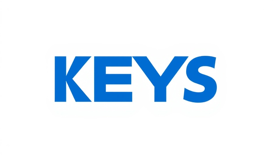 Bold blue and yellow KEYS Inc logo, modern and corporate.