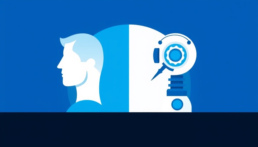 Stylized human and robot illustration symbolizing tech integration in financial planning.