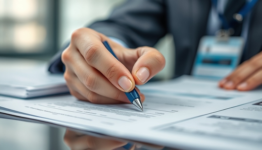 Person writing documents for Georgia small business loans post-Hurricane Helene.