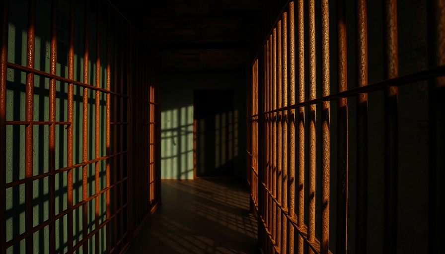 Rusty prison cell bars depicting AI-Powered Hedge Fund Fraud consequences.