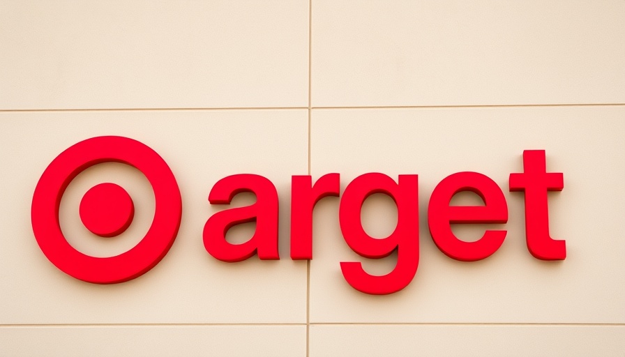 Red Target logo on beige background.