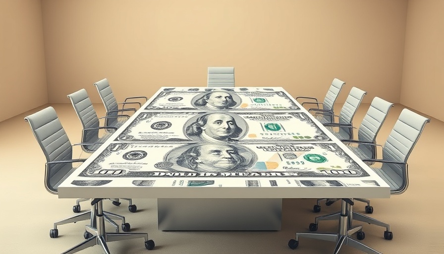 Private Equity Swap in Wealth Management concept with dollar-themed table