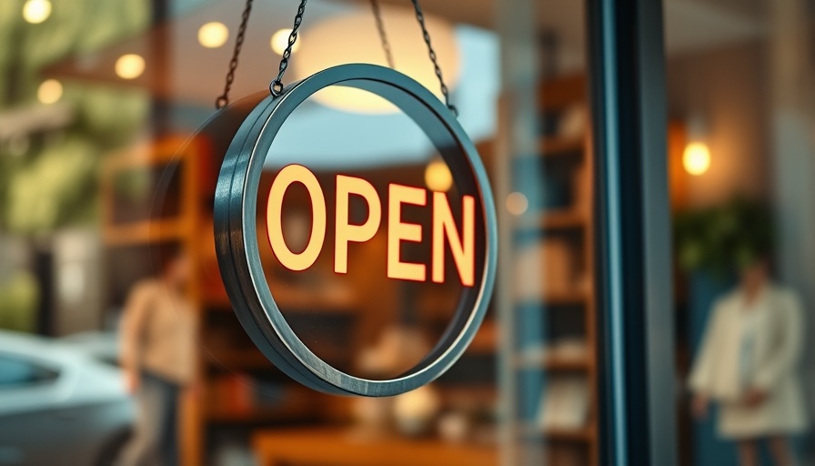 Open sign on shop door of North Carolina Black-owned business.
