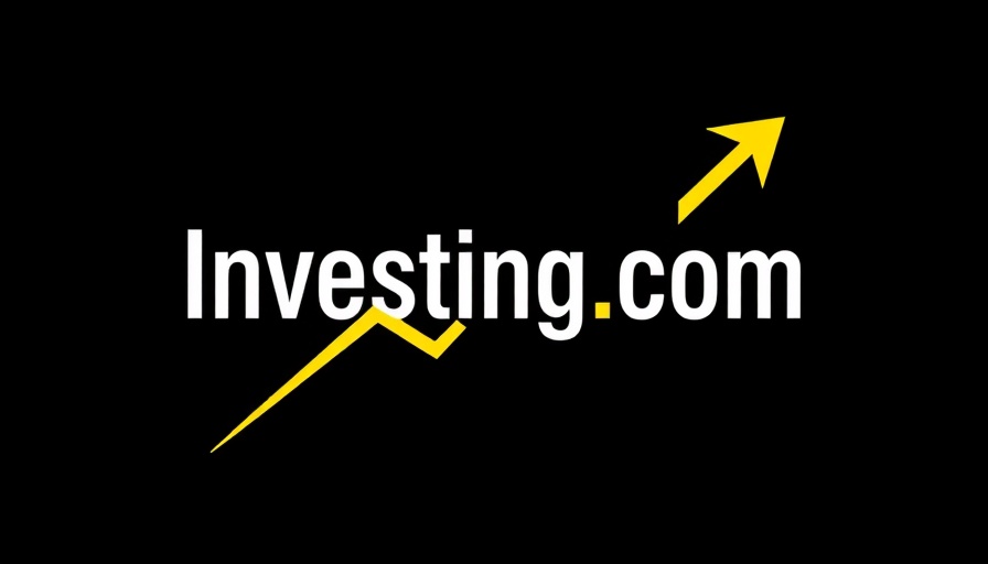 Investing.com logo with yellow line representing stock trend.