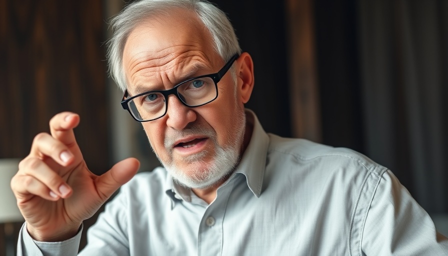 Elderly man gesturing during Nvidia Earnings discussion.