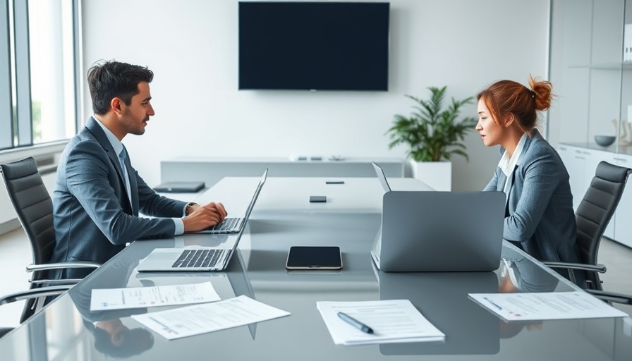 Modern setup for small business lending meeting.