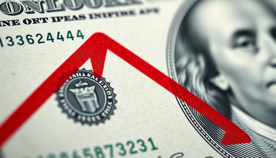 Dollar bill with red arrow indicating decline, Dollar Weaken on Rate Cuts.