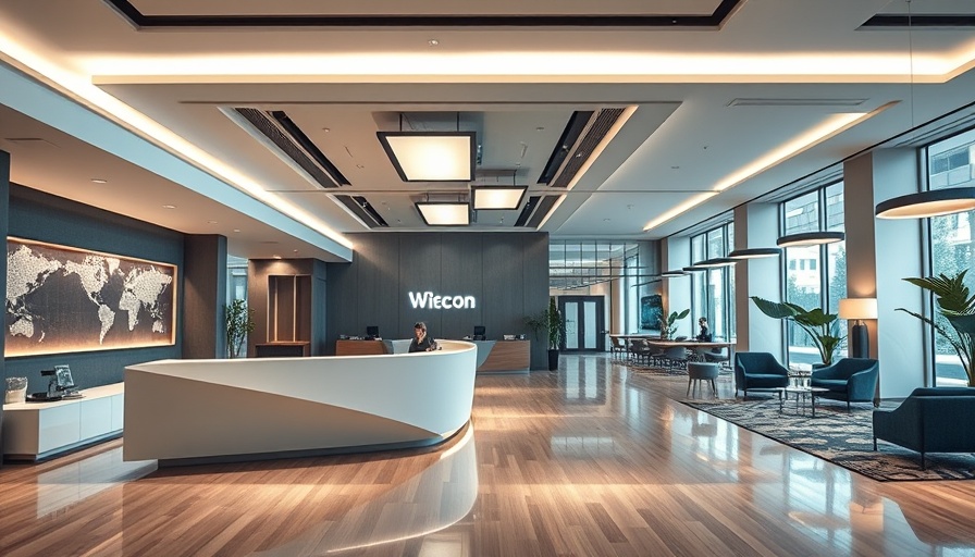 Modern financial office lobby with elegant decor for financial planning.