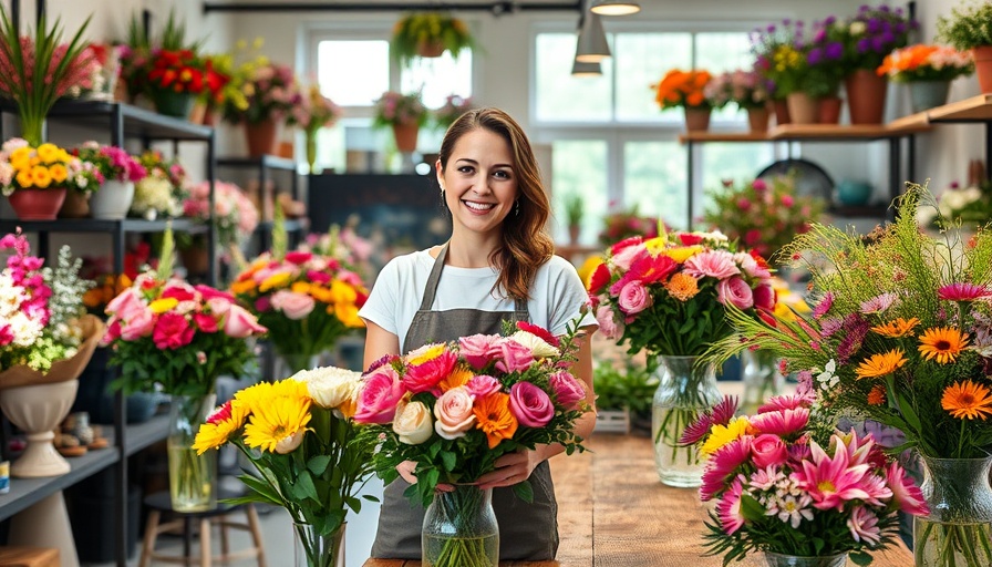 Milton florist small business growth image featuring fresh flowers.
