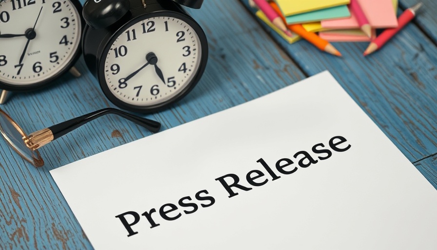 Press release tips for small business success with clock and notes.