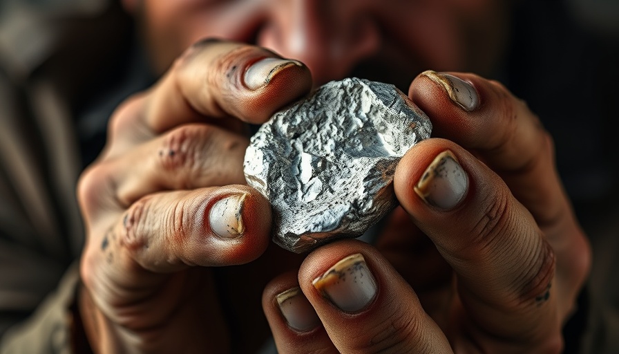 Miner holding silver nugget illustrating resource potential in growing UK companies.