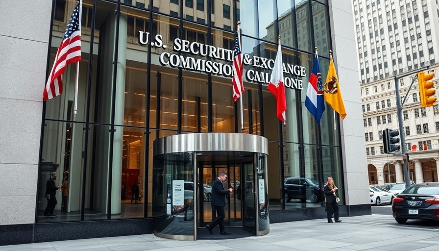 SEC building entrance with flags, highlighting SEC decision context.