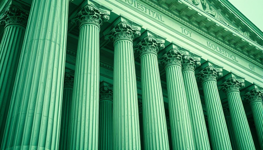 SALT Workaround: Finance and governance symbolized by columns and dollar bills.