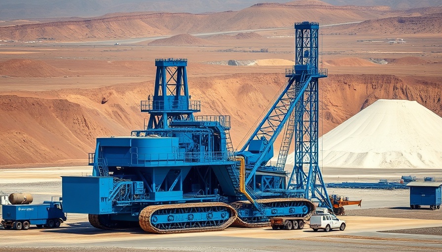 LinQ Minerals Investment Strategy: Blue industrial mining machinery scene.