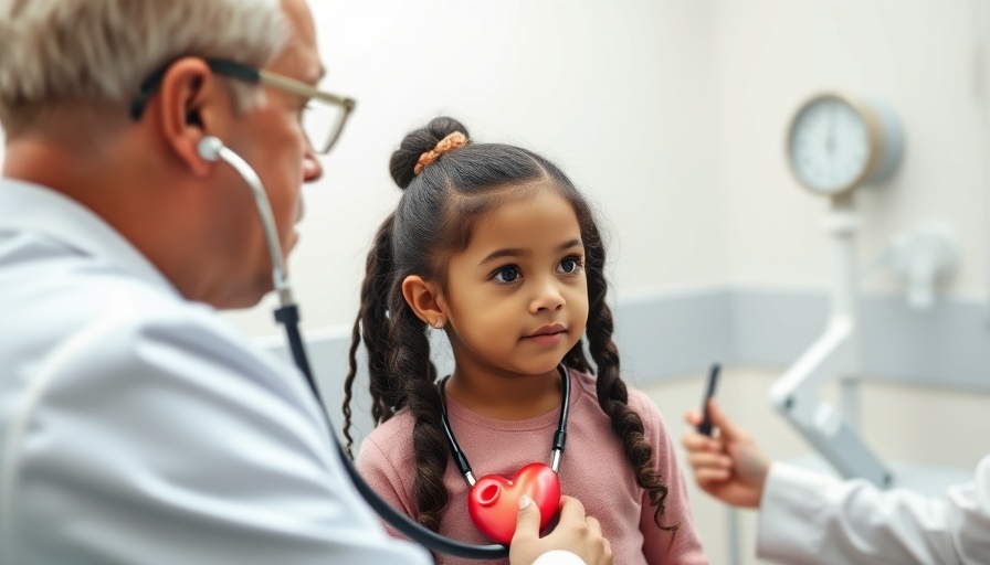 Young girl during heart health checkup with doctor.