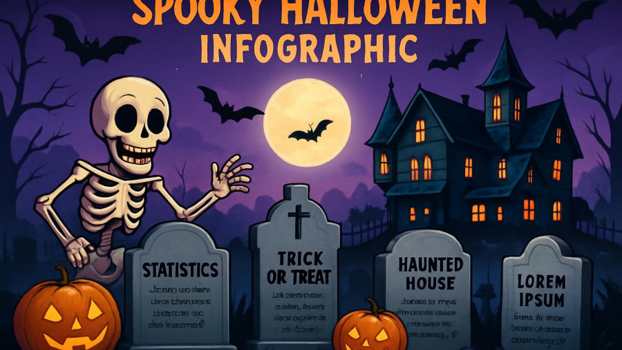 Colorful Halloween infographic highlighting the Adultoween trend
