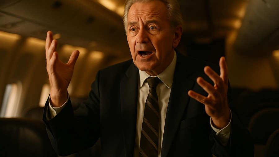 Trump berates Pence, man gesturing expressively during a speech.