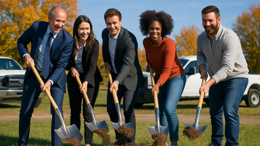 Groundbreaking ceremony at New Jersey American Water operations center