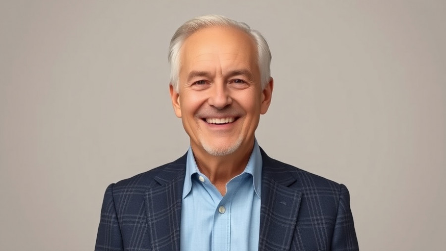Professional portrait of an older man smiling in business attire.