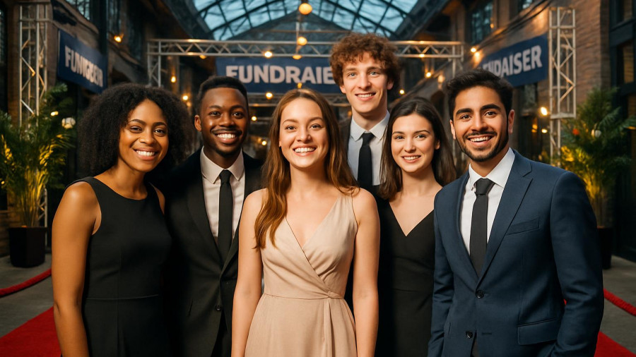 Sussex County NJ Community College fundraising event group photo.