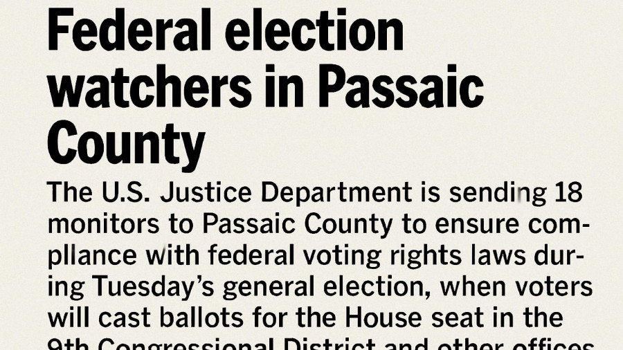Few details about federal election watchers in Passaic County