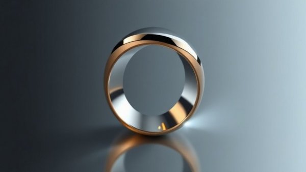 Smart ring showing sensors for continuous monitoring, futuristic design.