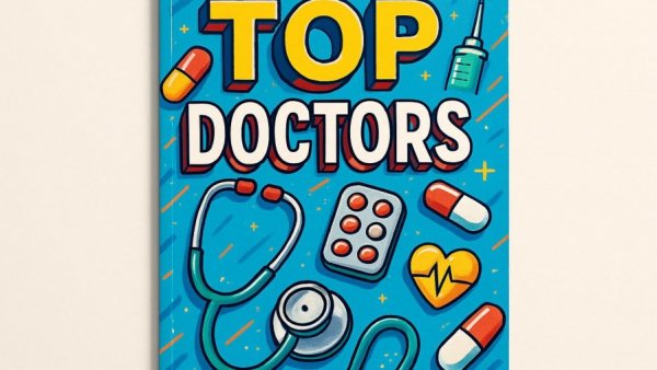 2025 holiday gift guide NJ themed magazine cover with medical motifs.