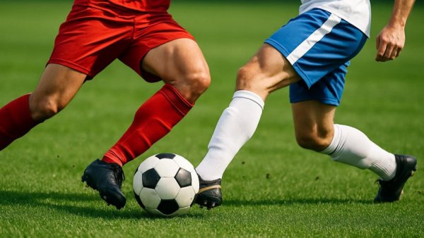 Close-up of soccer players in action during Peddie girls soccer win over Blair.