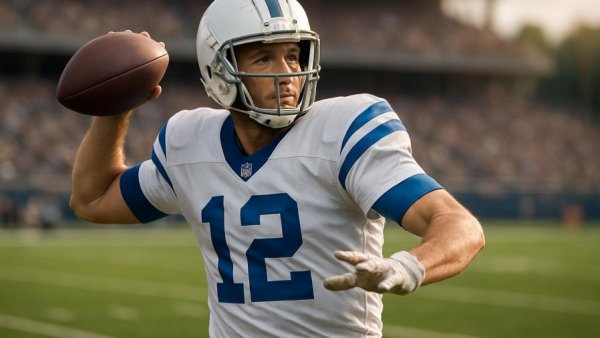 Football player in action, Jaxson Dart injury topic.