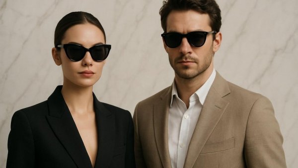 Stylish duo in sunglasses exuding confidence, Devil Wears Prada 2.