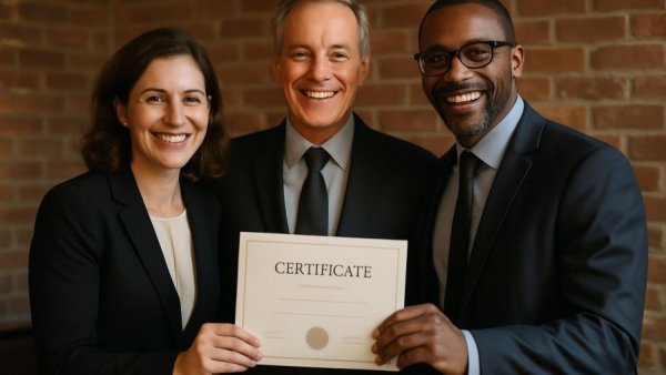 Community leadership award ceremony in Northern NJ, people smiling indoors
