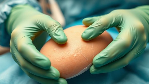 Handling medical skin substitute on blue mat, Medicare changes.