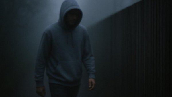 Blurry individual in hoodie beside fence illustrating safety concerns in Howell NJ.