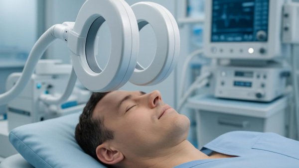 Weight-loss procedure using magnets in a modern medical setting.