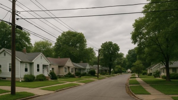 Suburban homes with greenery, related to luxury home sales Washington Township.