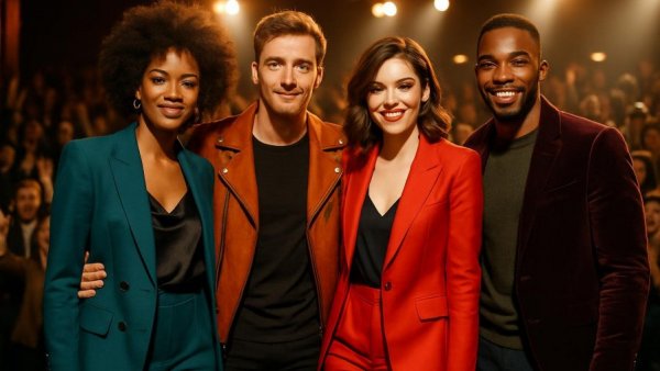 Group photo at Stranger Things Season 5 release event.