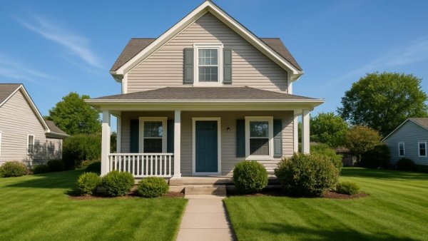 Charming suburban home sold in Monmouth County with manicured lawn.