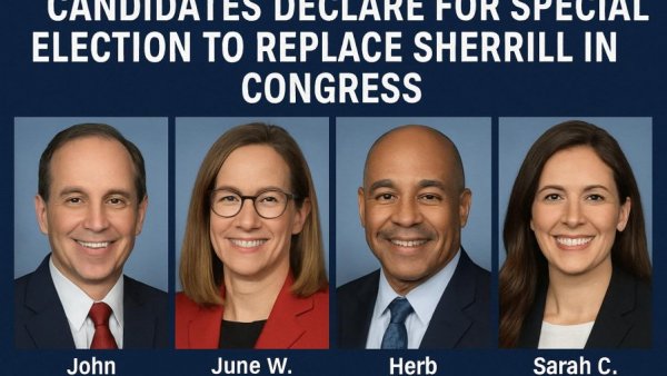 Candidates declare for special election to replace Sherrill in Congress