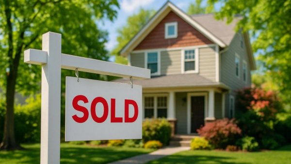 SOLD sign in front of home in Gloucester City.