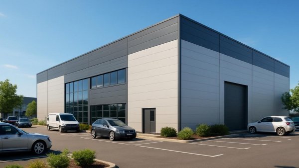 Modern industrial building at Rockefeller Group Pemberton Development.