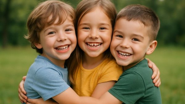 Joyful children smiling together, representing Child Poverty in Camden NJ.
