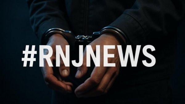Morris County gun violence arrest visual with 'RNJNEWS' overlay.