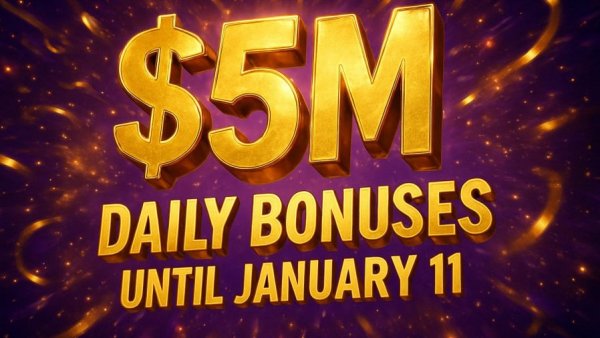 Caesars Casino New Year's promo: $5M PrizeFest, daily bonuses until Jan 11.